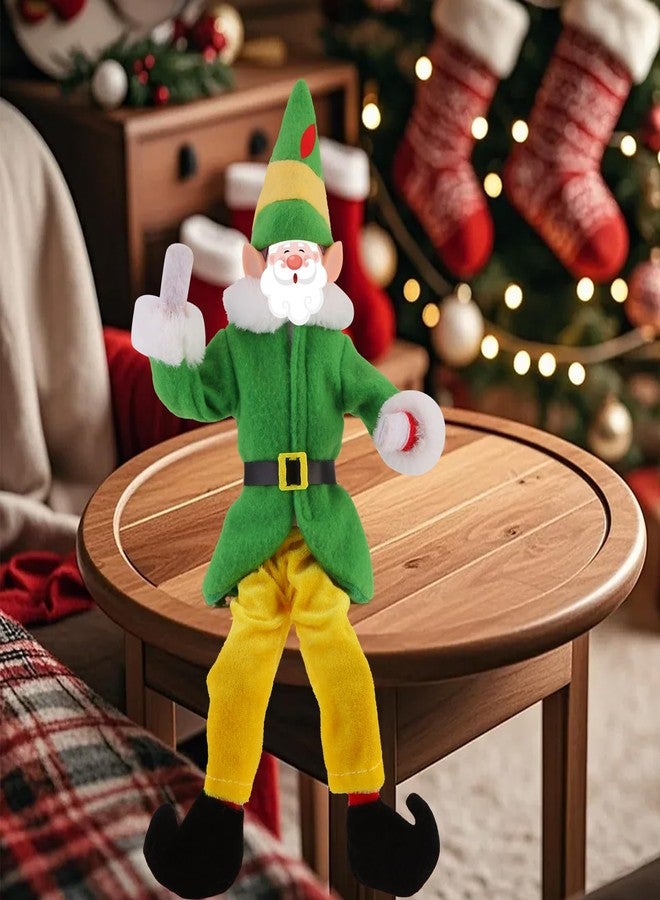GKLTVB 6 pc Christmas Elf Doll Accessories Kit,Holiday Elf Doll Clothes Outfit Include Cute Mini Cone-Shaped Hat,Green Robe,Leather Belt,Yellow Pants, Black Boots - Image 4